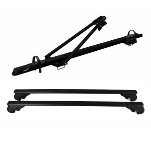 Ford Escape Bike Carrier + Roof Racks Set - Omac - SPEED ALU BLACK PROFIL - Black - 2013 Ford Escape Bike Carrier + Roof Racks Set - Omac - SPEED ALU BLACK PROFIL - Black - 2013